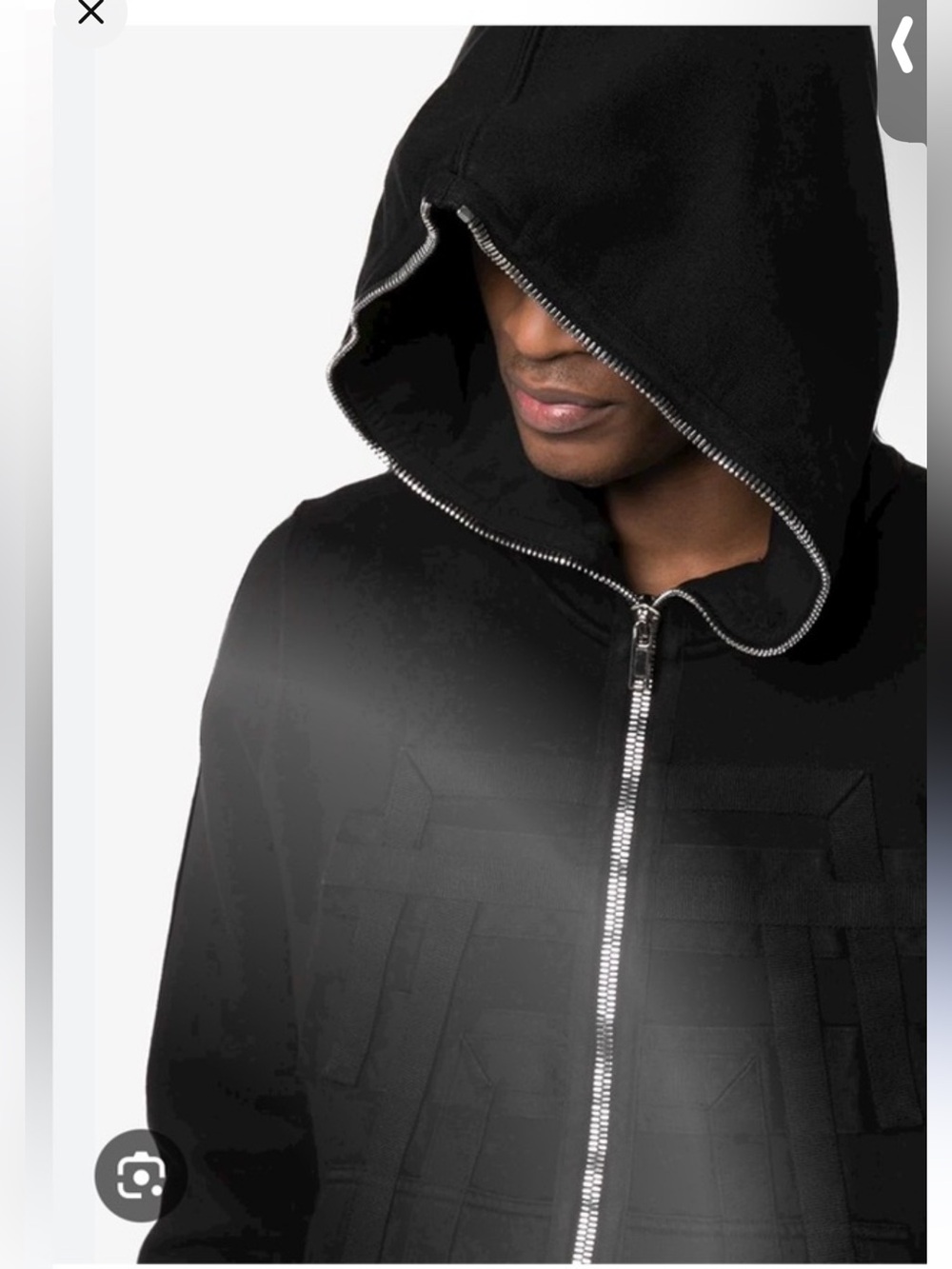 Rick Owens Dk Shadow Black Zip-Front Sherpa lined Hooded Sweatshirt EUC Like New